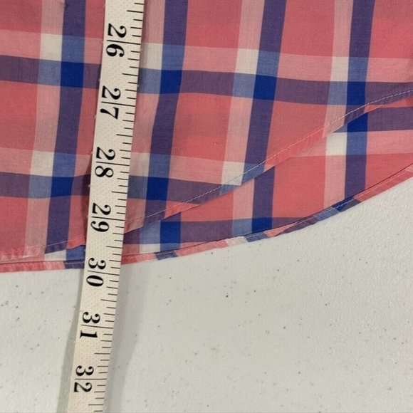 J. Crew Factory Pink Plaid Button Down Shirt Men's Size Large Business Casual - Picture 7 of 7